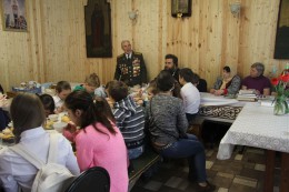 Встреча с ветераном войны в воскресной школе Иоанно Богословского храма г. Ликино Дулево